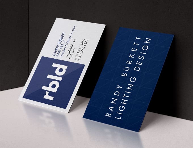 Randy Burlett Lighting Design Business Cards
